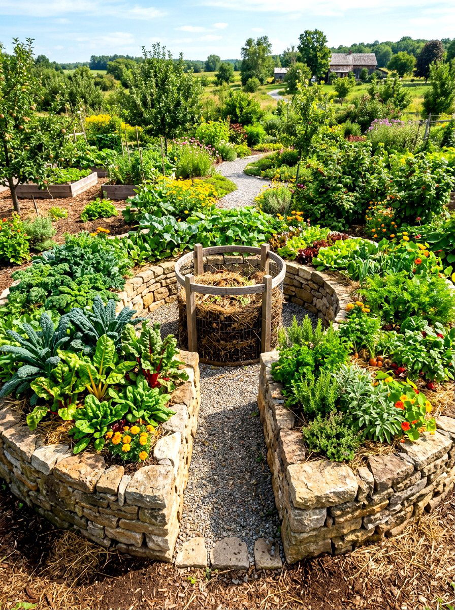 Keyhole Vegetable Garden - 30 vegetable garden ideas