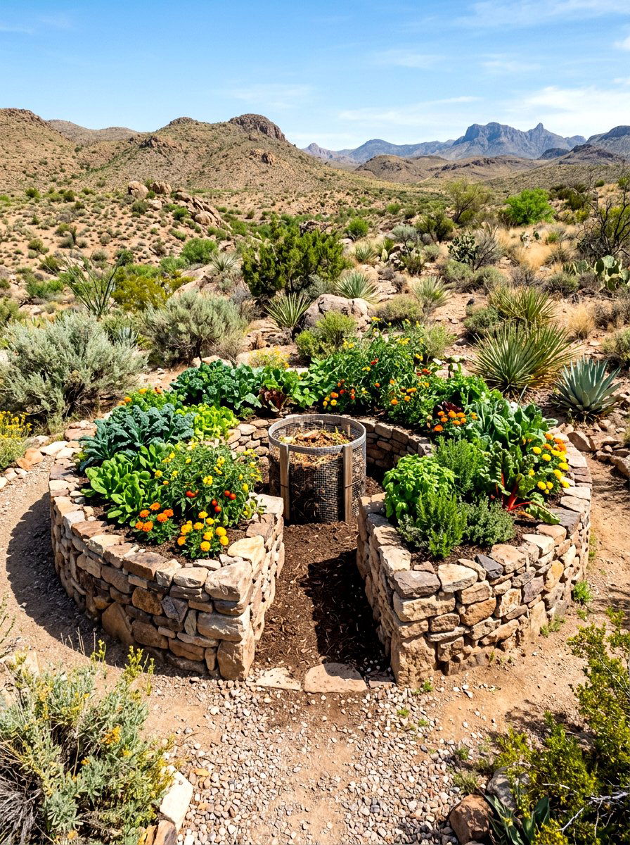 Keyhole Vegetable Garden - 30 backyard vegetable garden ideas