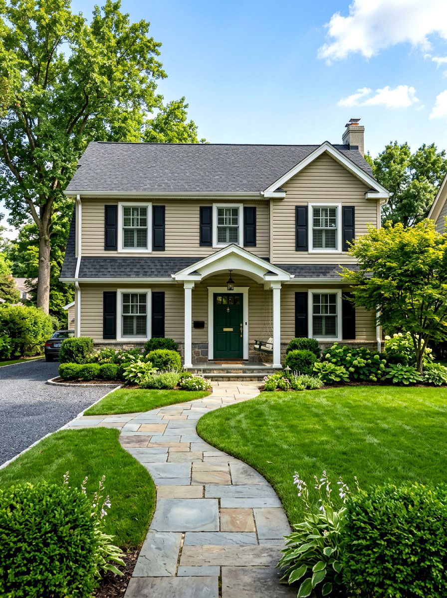 Khaki siding - 30 house siding color ideas