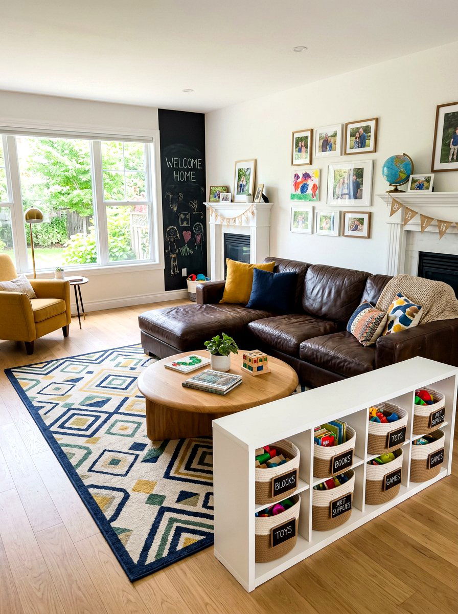 Kid Friendly Family Room - 30 family room decor ideas