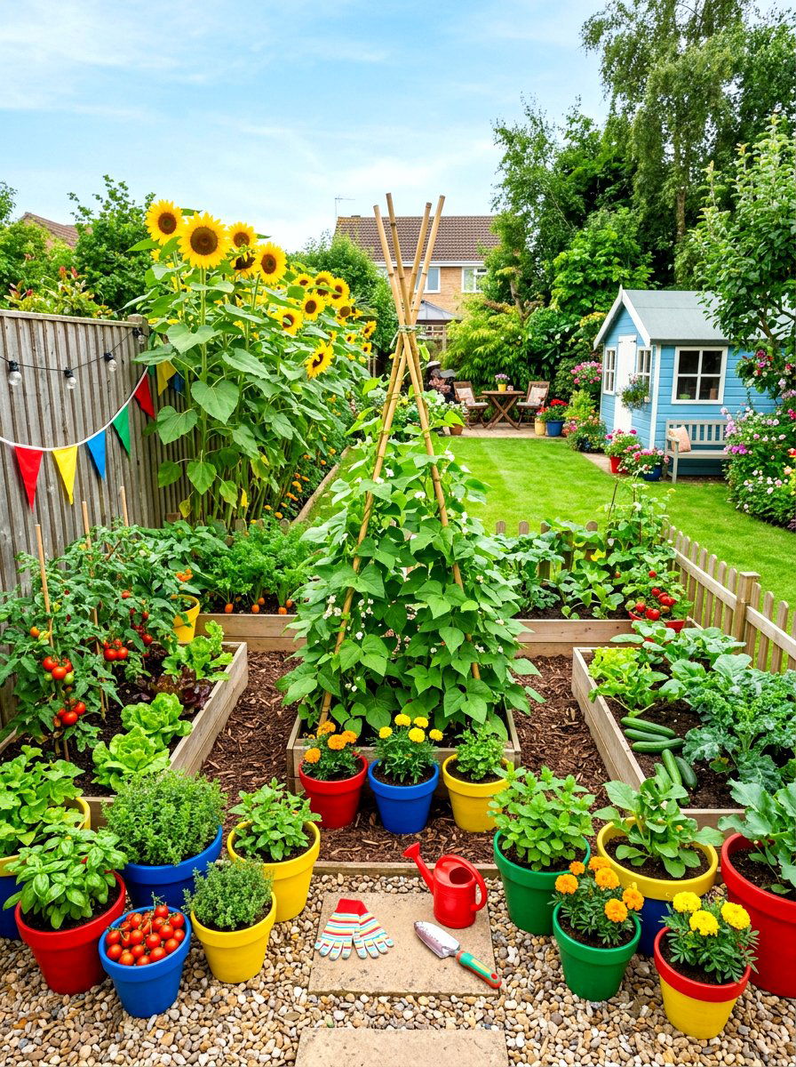 Kid Friendly Vegetable Garden - 30 beginner vegetable garden ideas