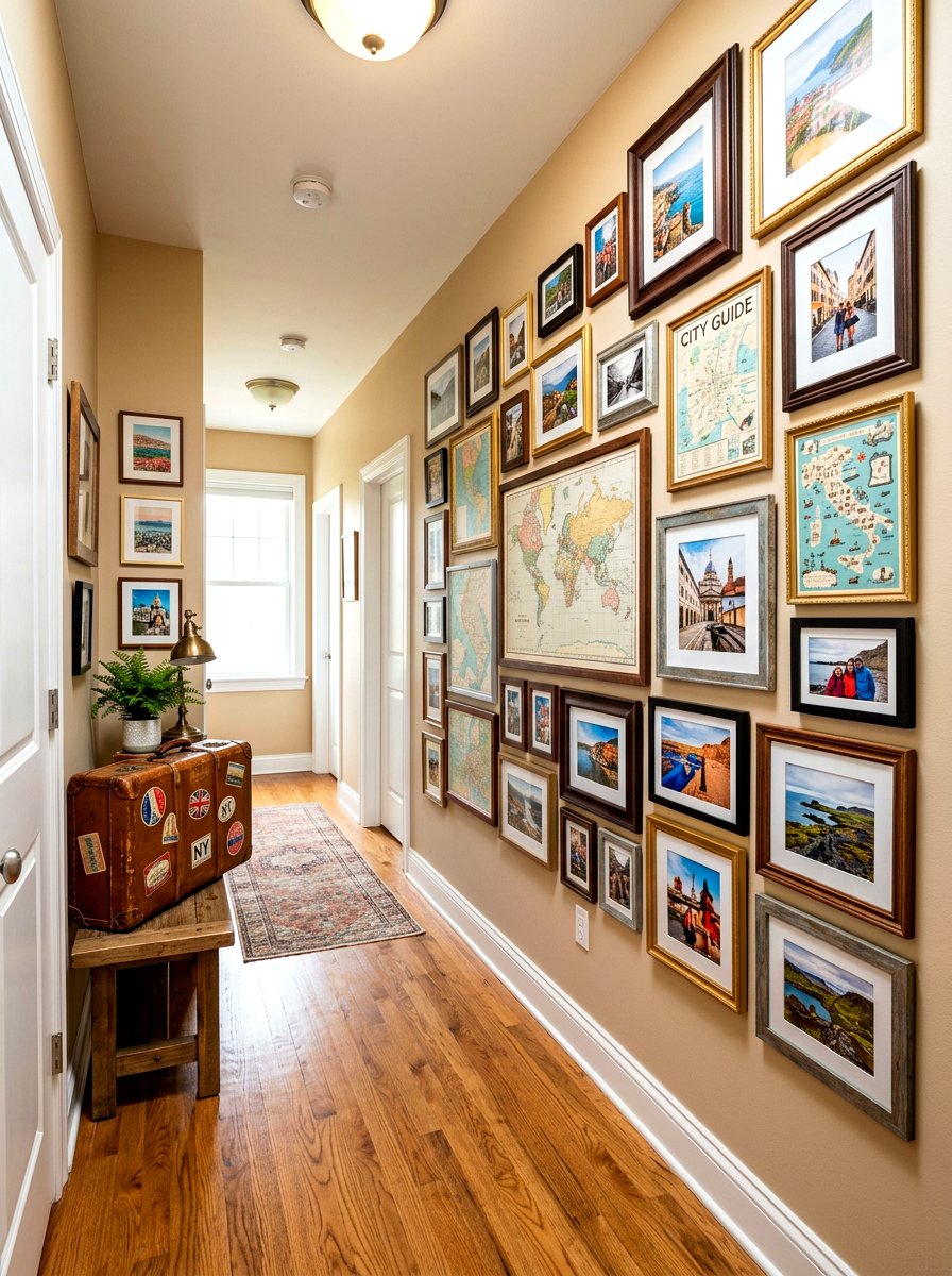 Kid artwork display wall - 30 salon wall ideas