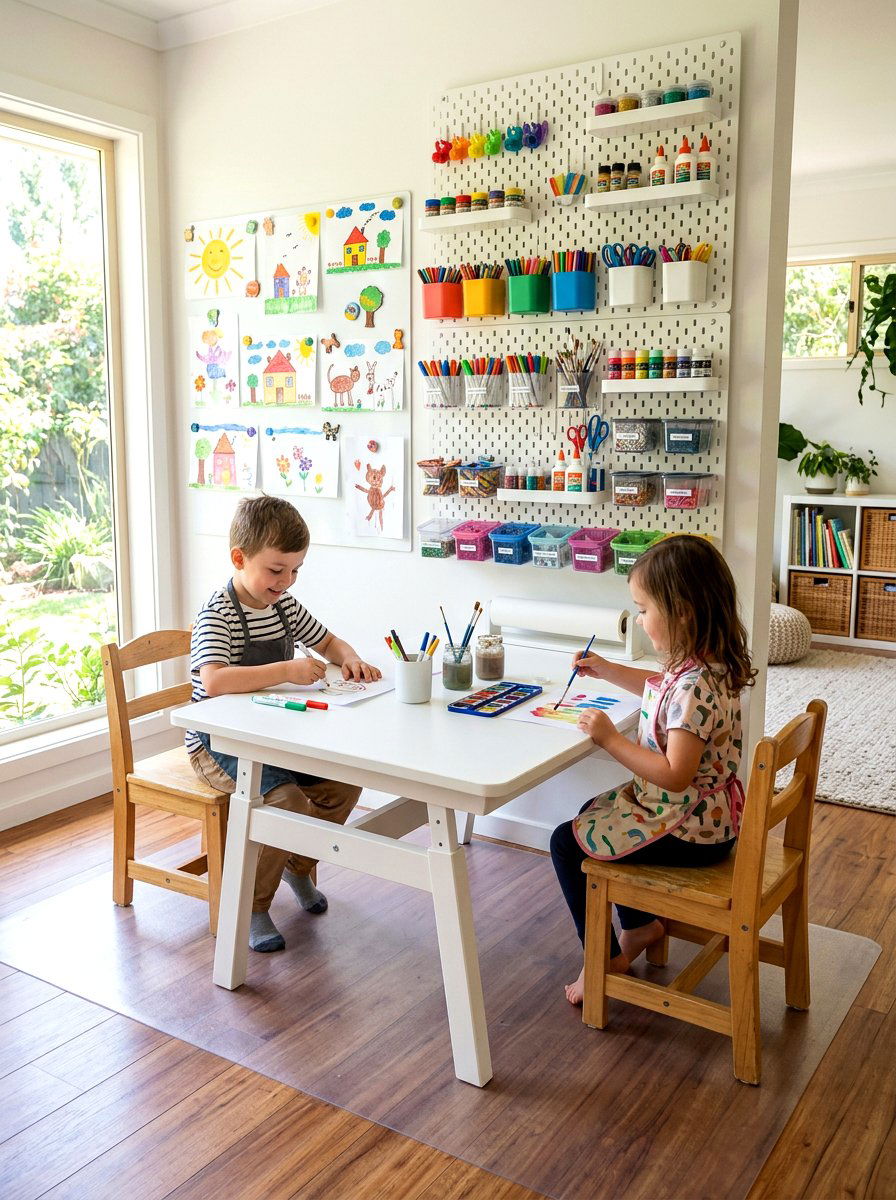 Kids Art Craft Station - 30 imaginative play corner ideas
