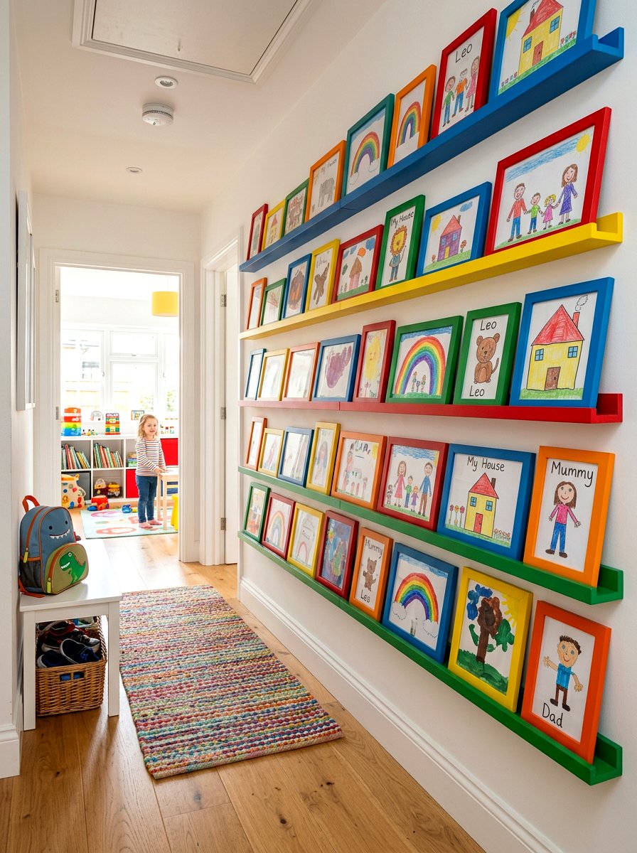Kids Art Picture Ledge - 30 picture ledge ideas