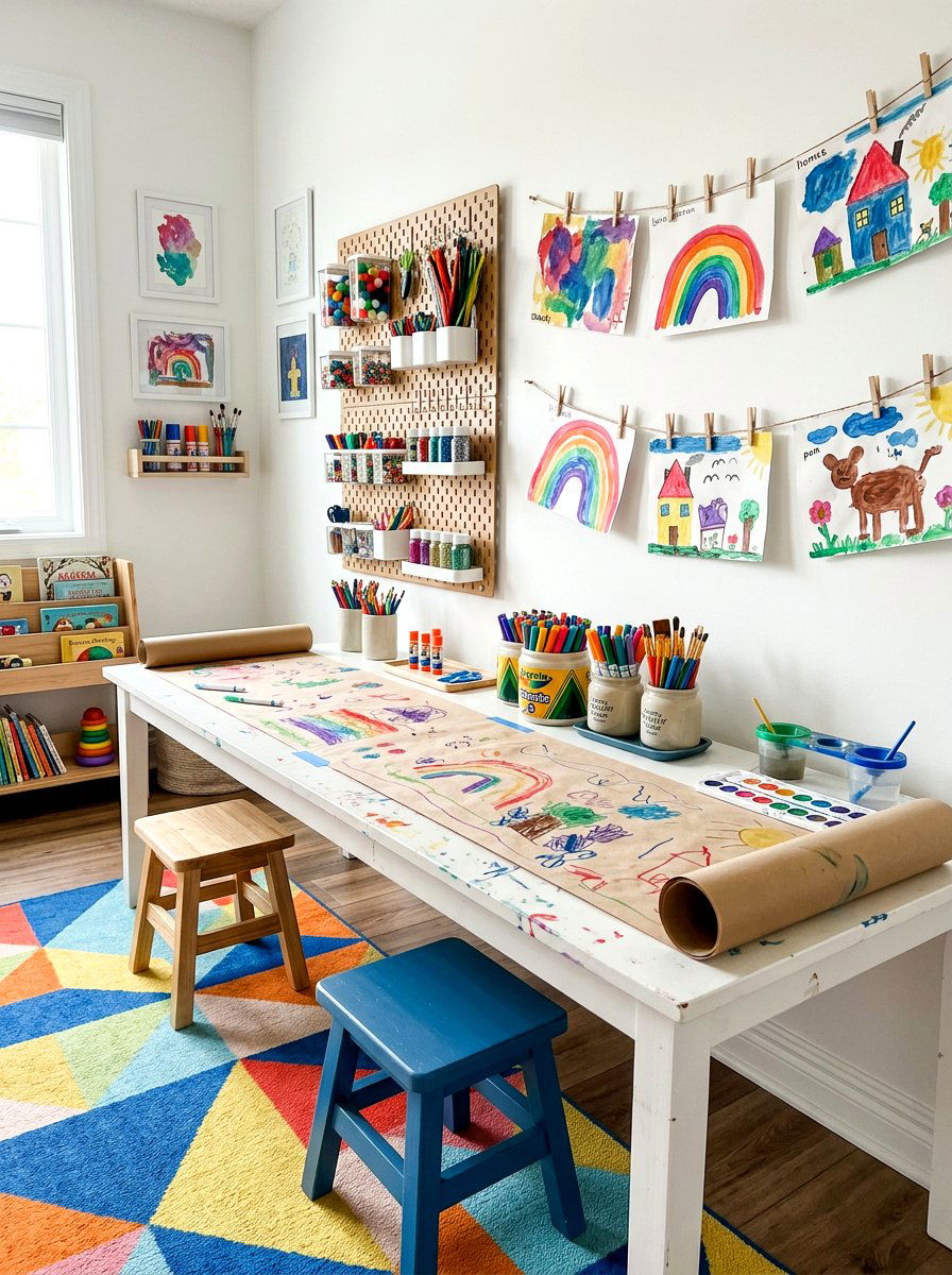 Kids Art Station - 30 playroom ideas