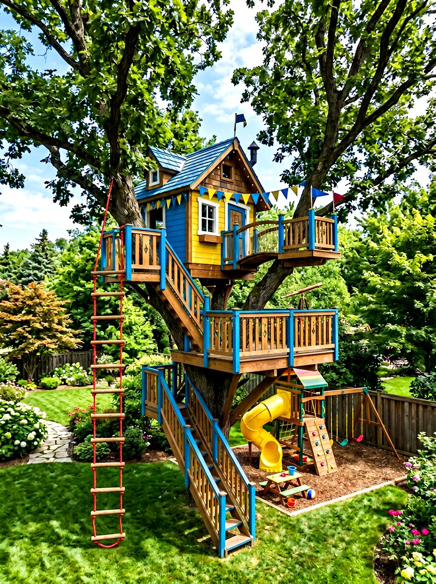 Kids Backyard Treehouse - 30 treehouse ideas