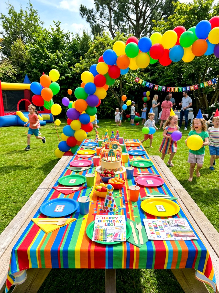Kids Birthday Picnic Table - 30 outdoor picnic table decor ideas