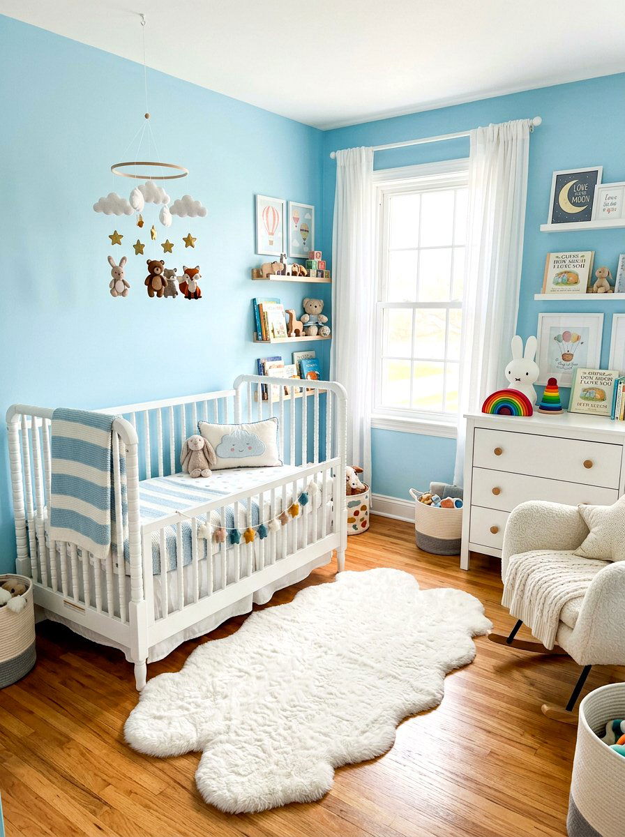 Kids Cloud Nursery - 30 cloud inspired bedroom ideas