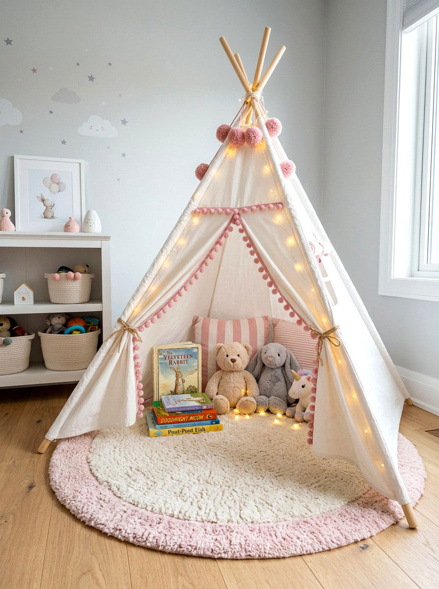 Kids Corner Teepee - 30 awkward corner ideas