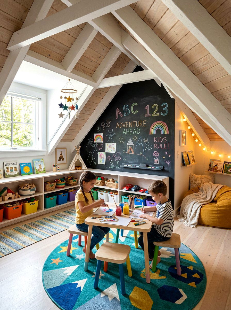 Kids Creative Attic - 30 attic studio ideas
