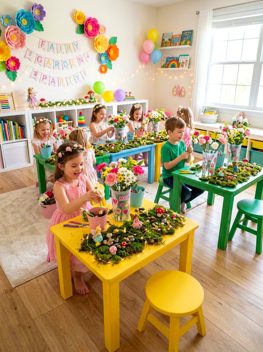 Kids Flower Party - 30 flower arranging party ideas