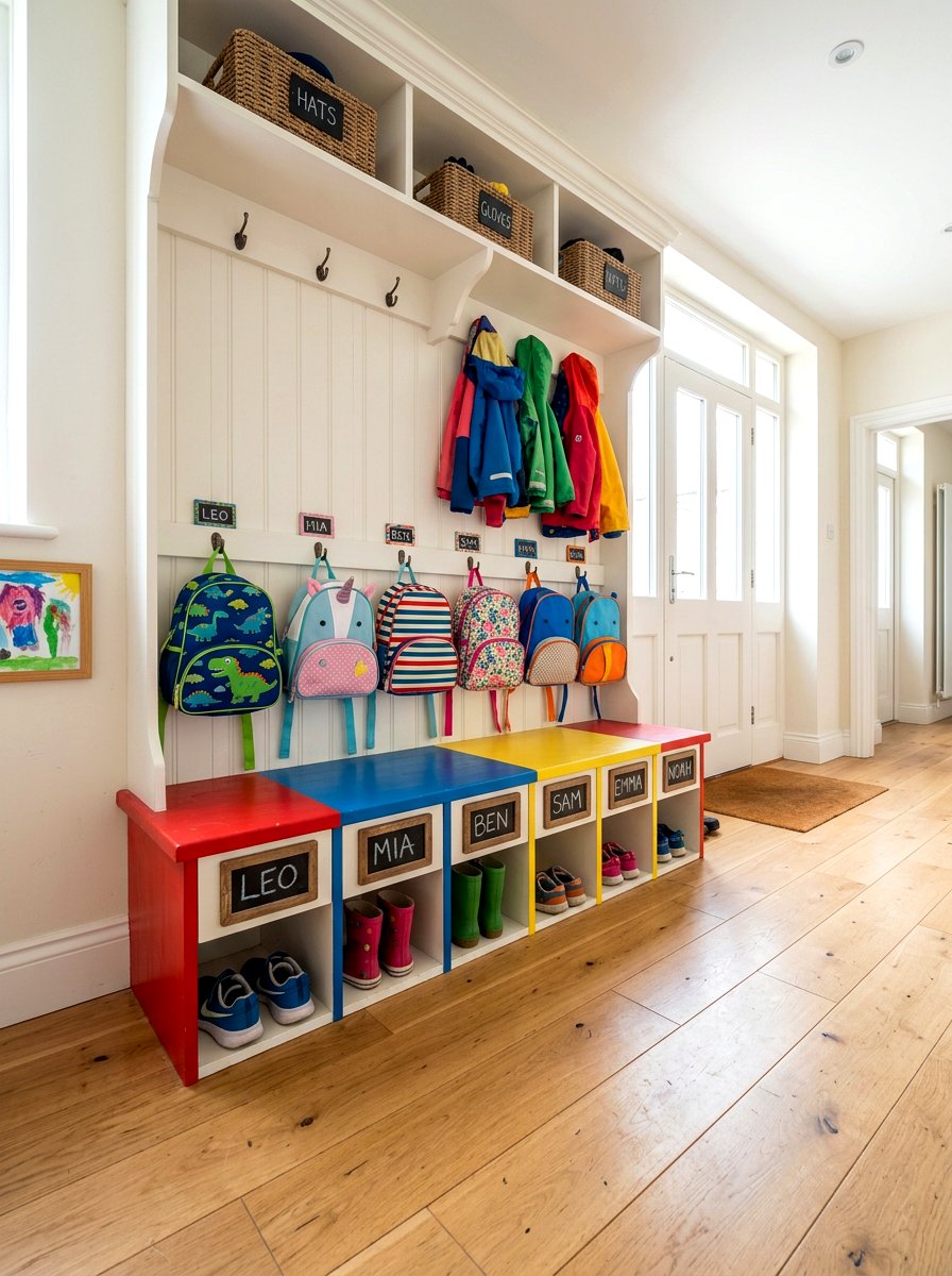 Kids Mudroom Bench With Shoe Cubbies - 30 shoe cubby bench ideas