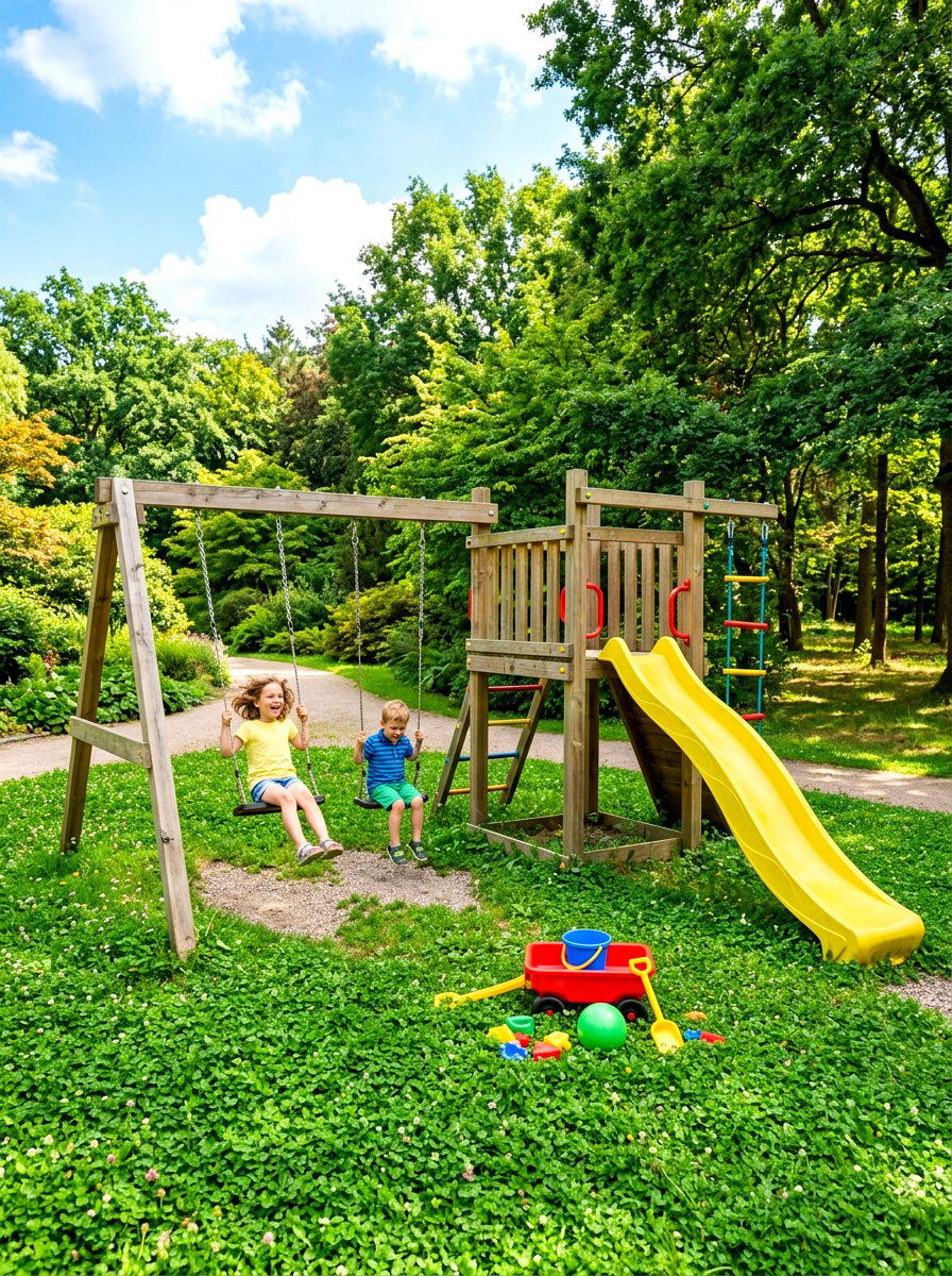 Kids Play Area - 30 clover lawn ideas