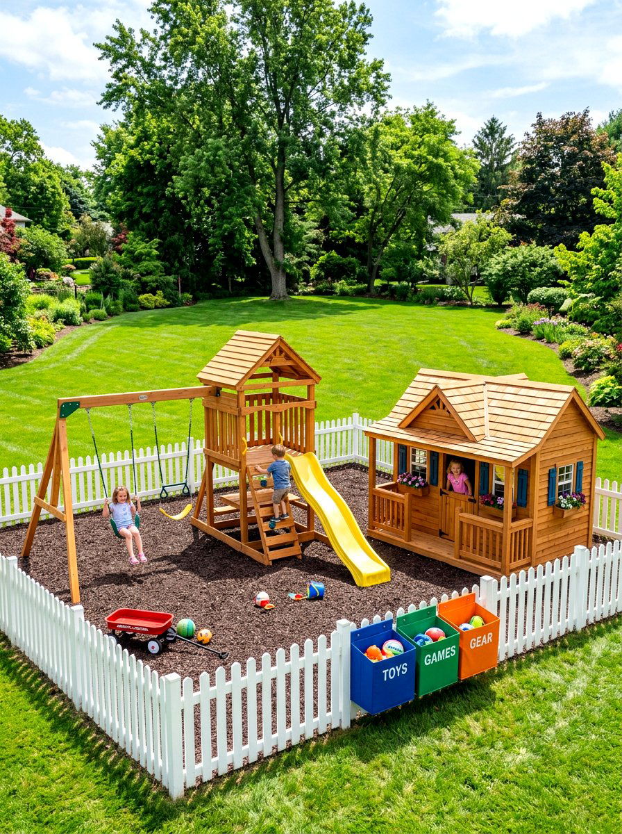 Kids Play Space - 30 backyard zoning ideas