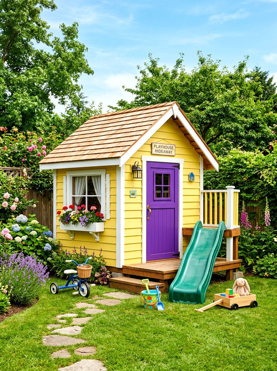 Kids Playhouse Shed - 30 outdoor storage shed ideas
