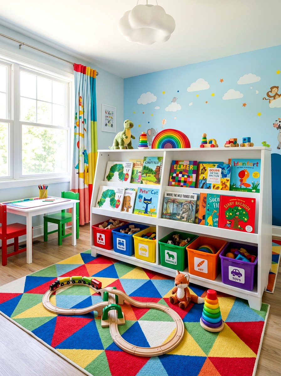 Kids Playroom Bookshelf - 30 bookcase decor ideas