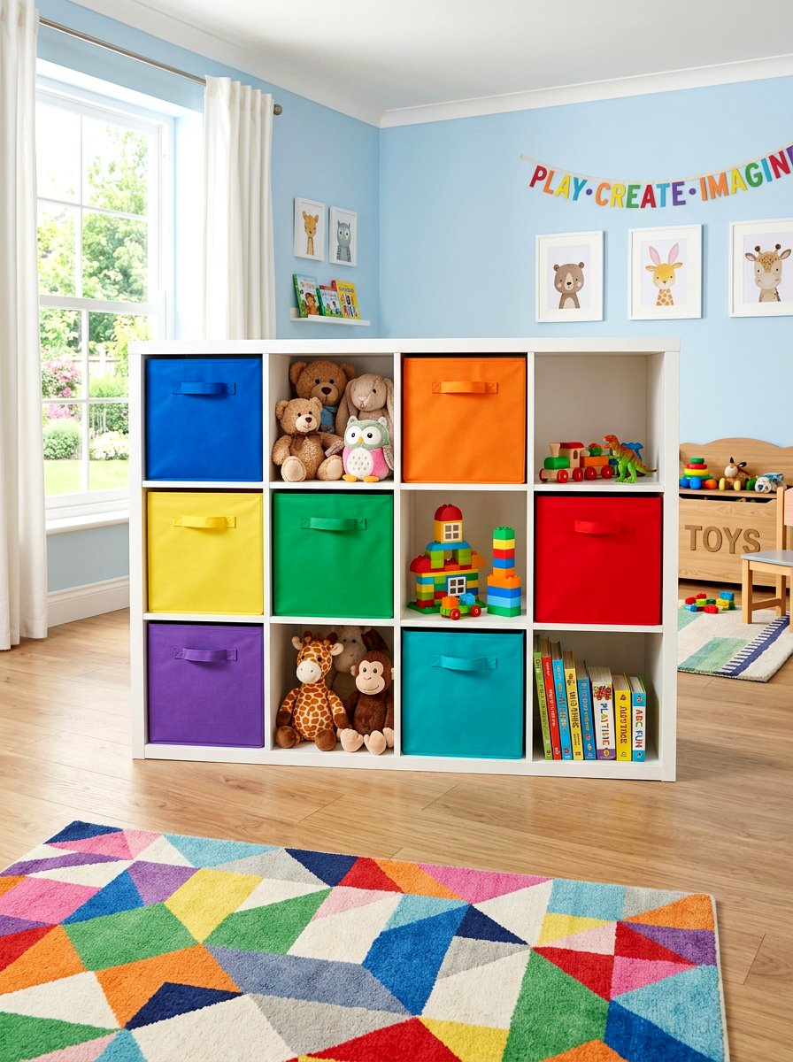 Kids Playroom Cube Shelf - 30 shelfie decor ideas