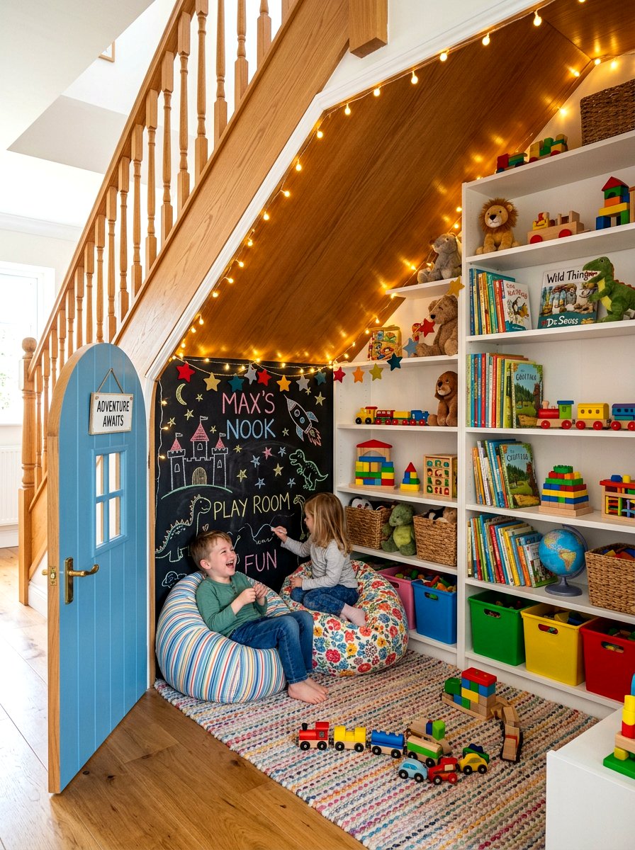 Kids Playroom Under Stairs - 30 cozy nook under stairs ideas