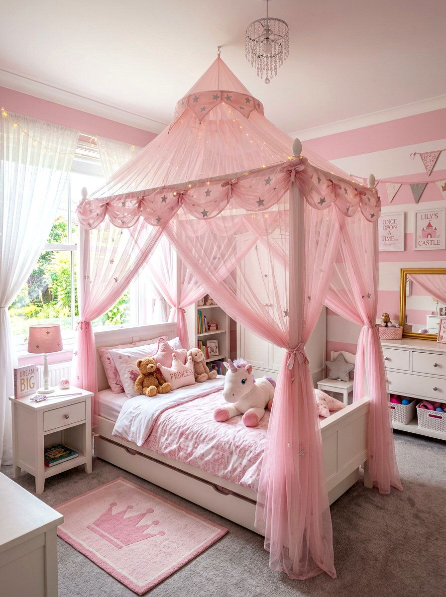 Kids Princess Canopy Bed - 30 romantic canopy bedroom ideas