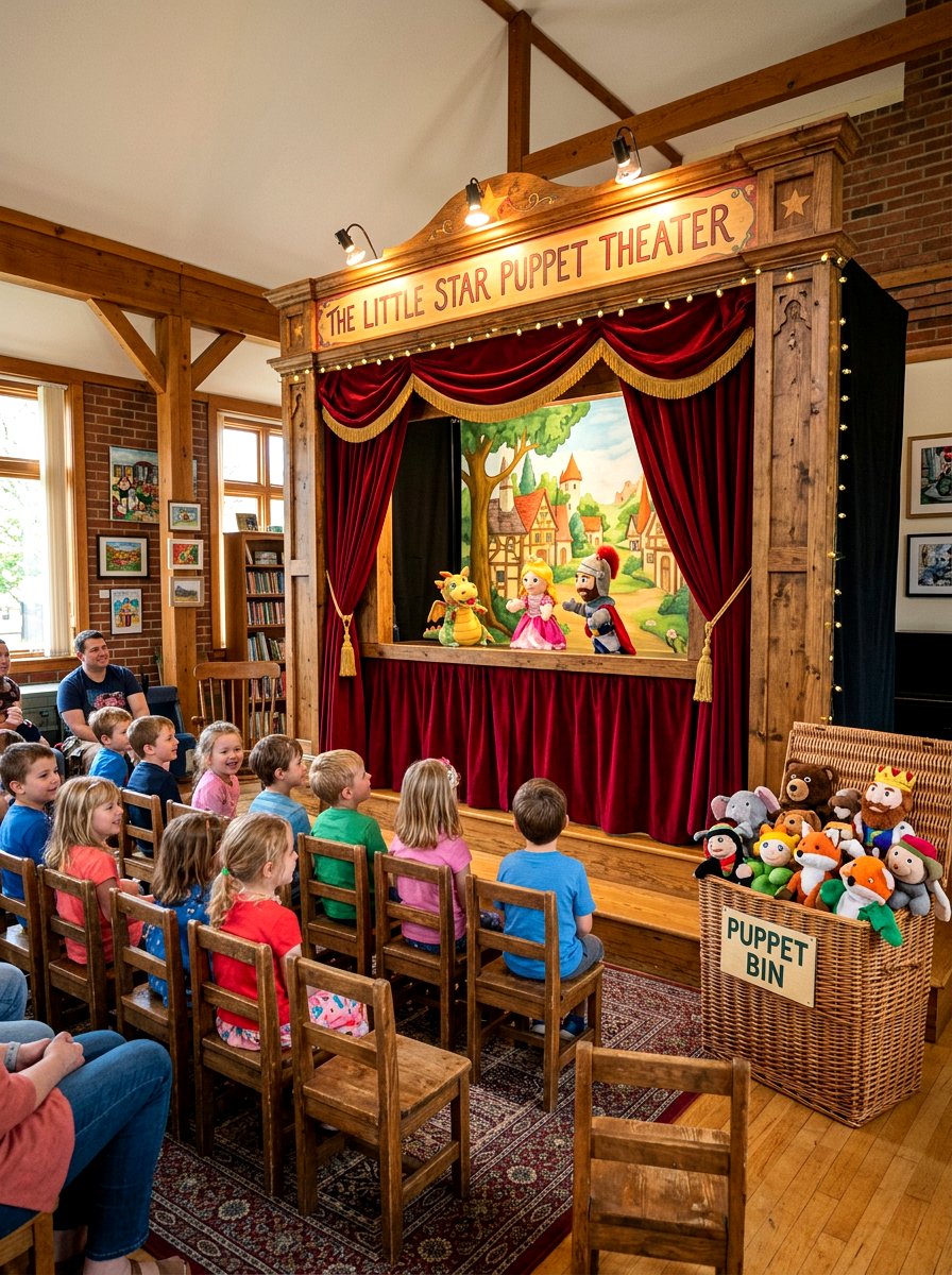 Kids Puppet Stage - 30 basement playroom ideas