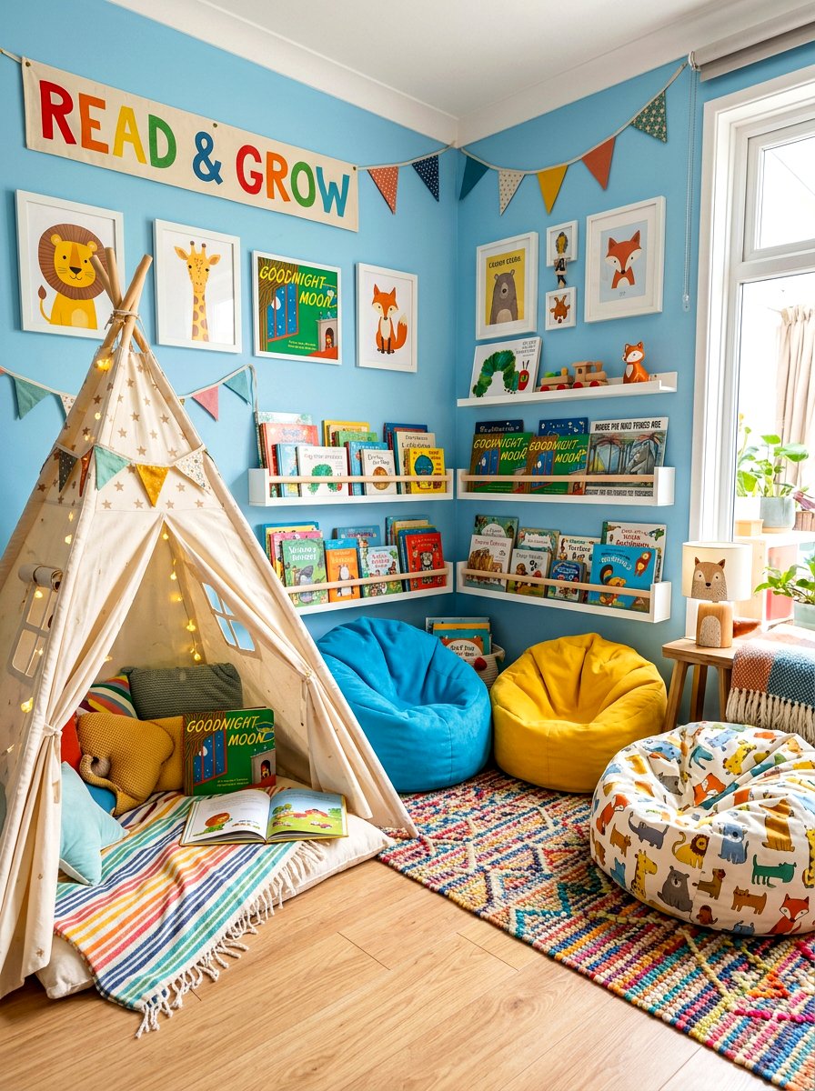 Kids Reading Corner - 30 reading room aesthetic ideas