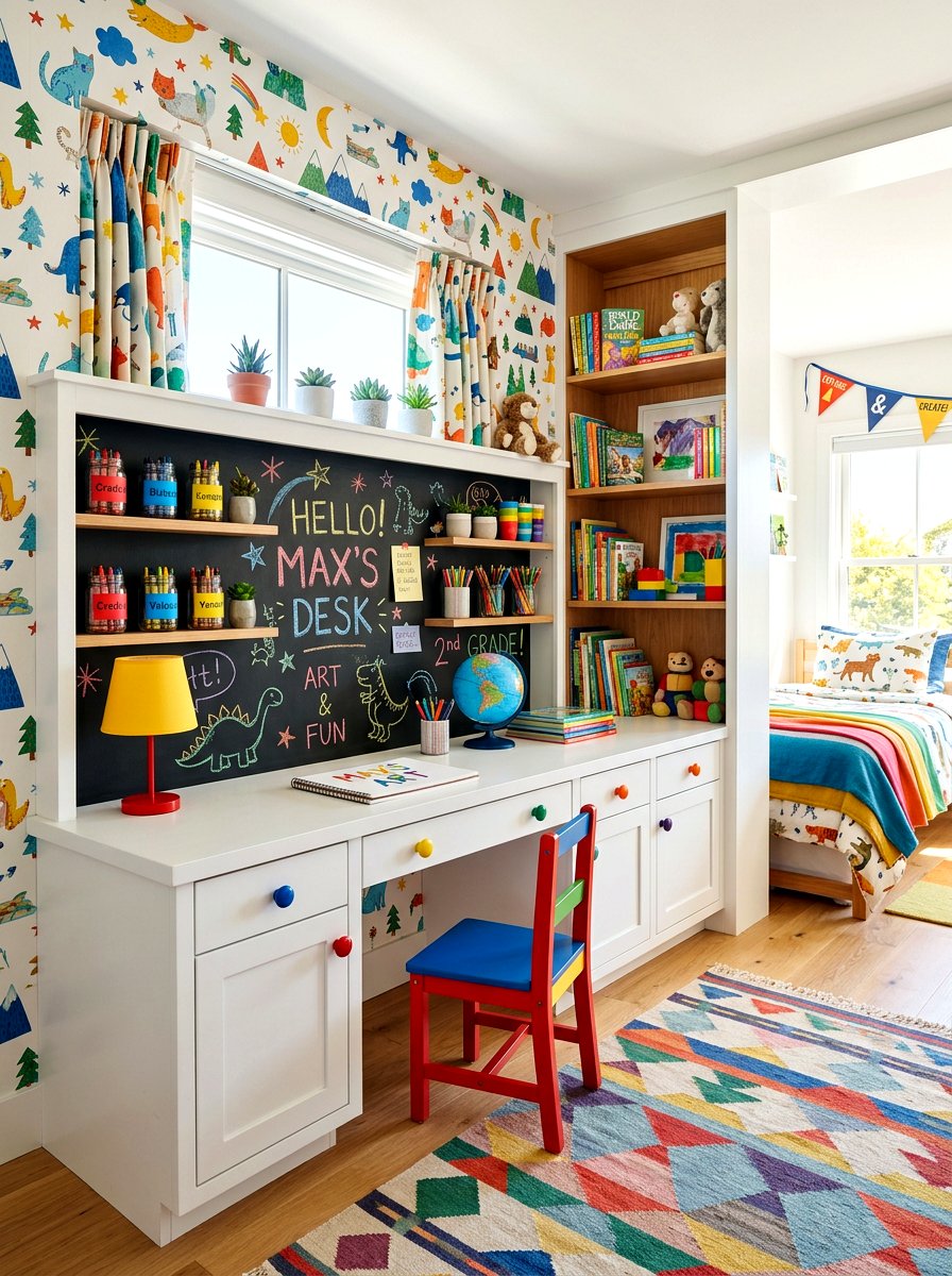 Kids Room Built In Desk - 30 office built in desk ideas