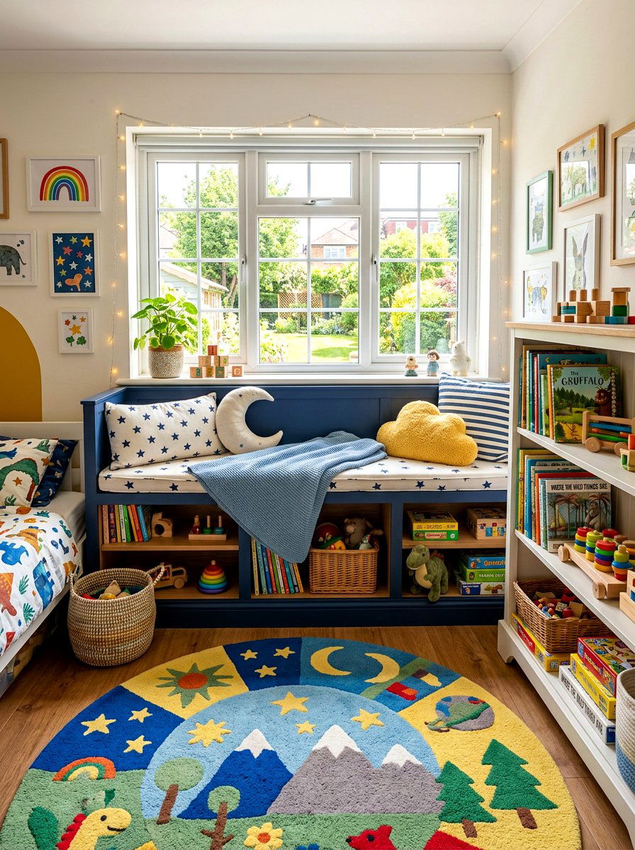 Kids Room Window Seat - 30 bay window seating ideas