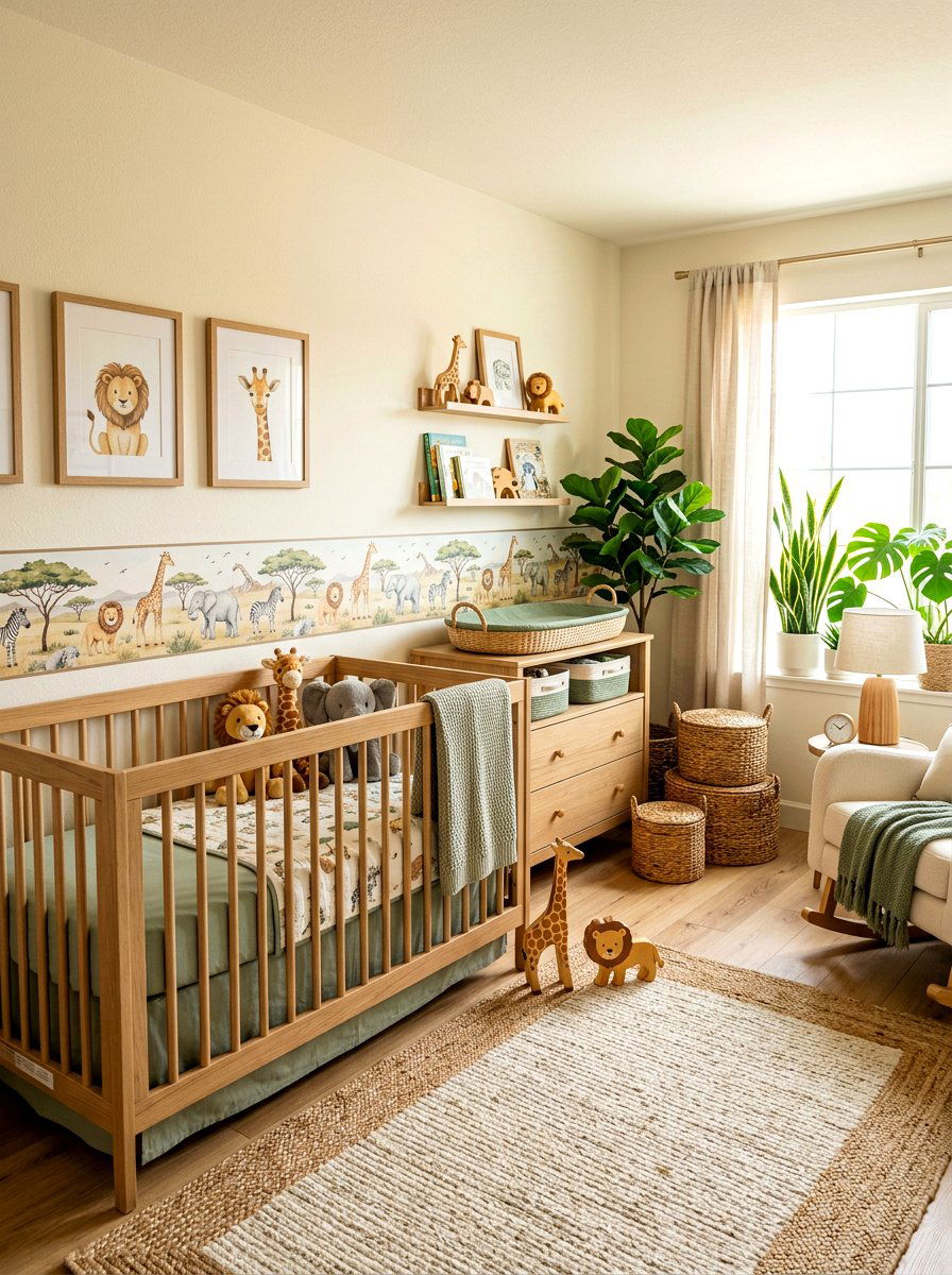 Kids Safari Animal Border - 30 wallpaper border ideas