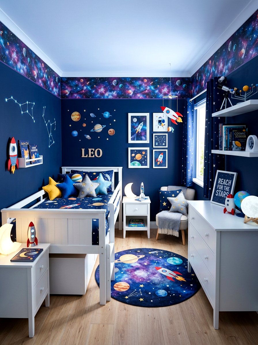 Kids Space Galaxy Border - 30 wallpaper border ideas