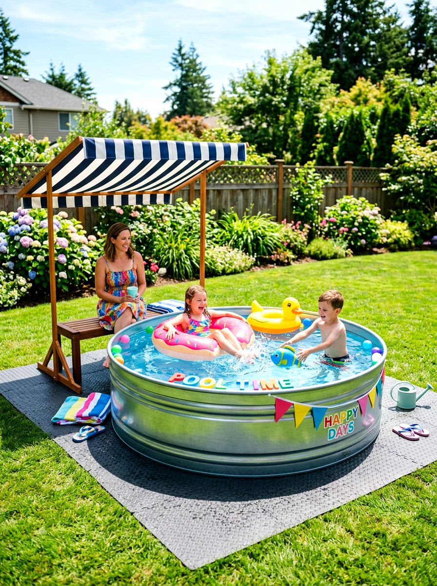 Kids Stock Tank Pool - 30 stock tank pool ideas