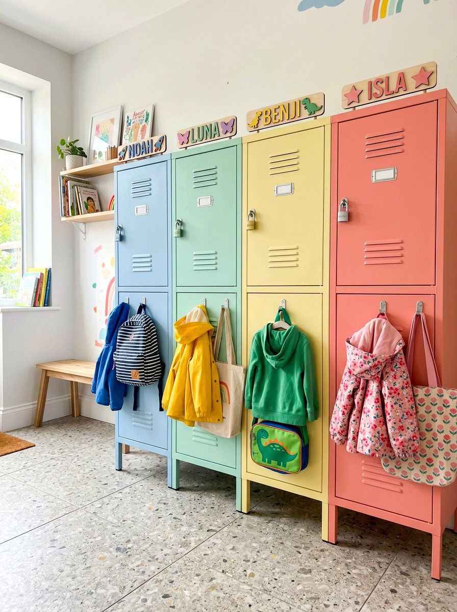 Kids Storage Locker - 30 drop zone ideas