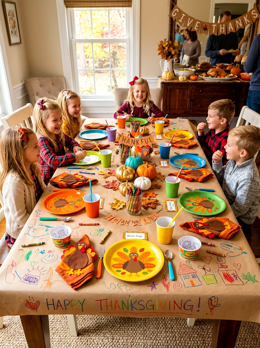 Kids Thanksgiving Table Setting - 30 Thanksgiving table decor ideas