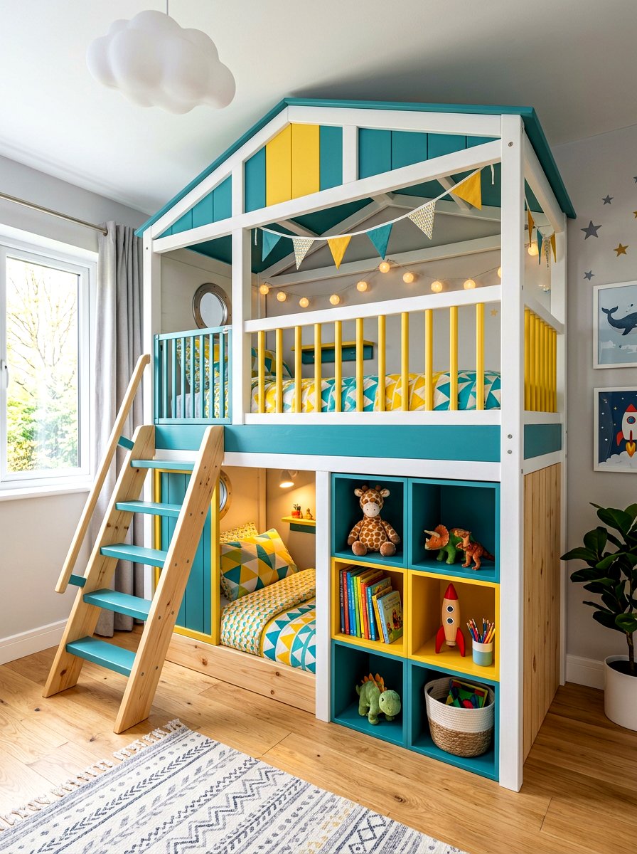 Kids Tiny House Bunk Loft - 30 tiny house loft bed ideas