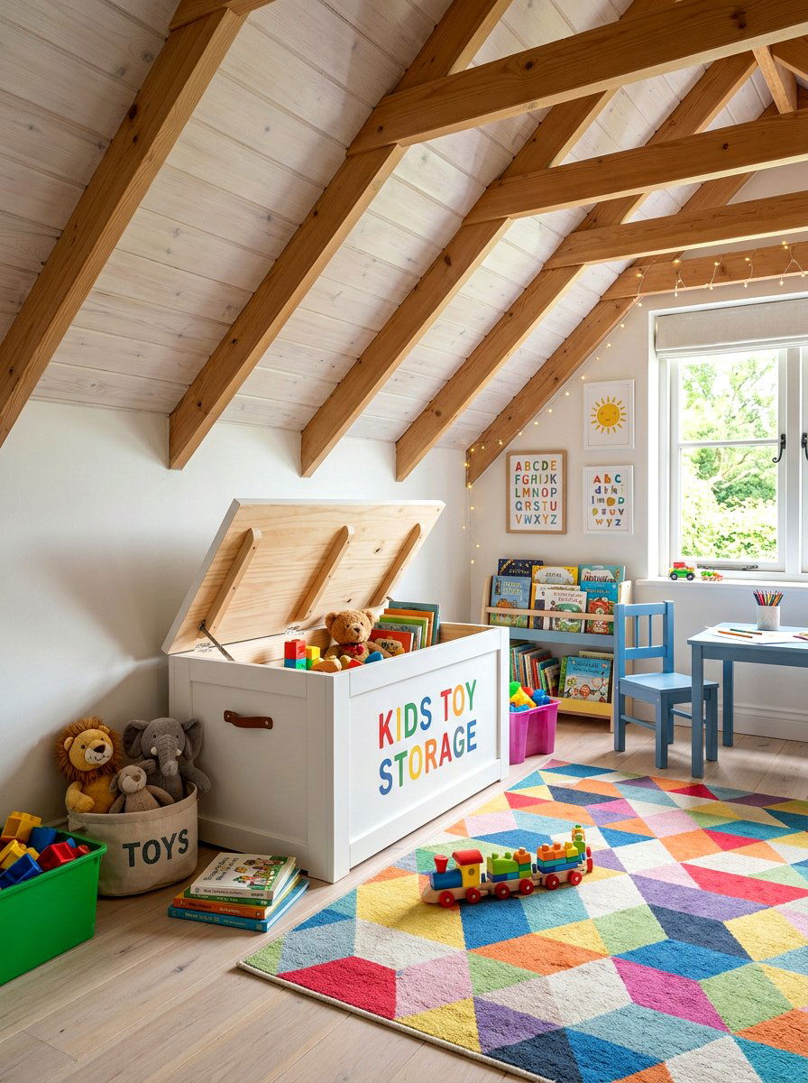 Kids Toy Storage Chest - 30 attic storage ideas