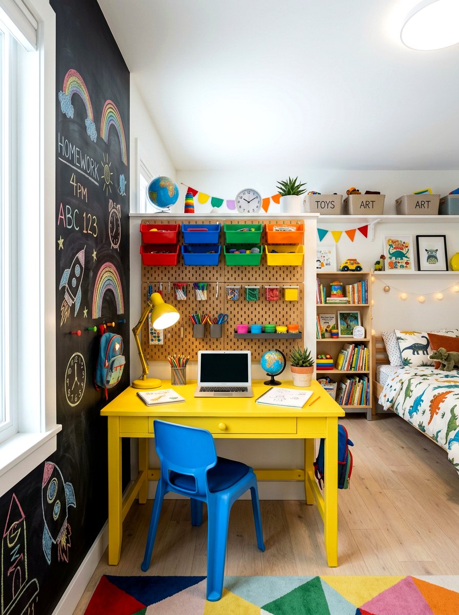 Kids bedroom homework station - 30 study nook ideas