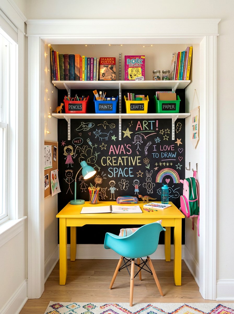 Kids closet office - 30 closet office ideas