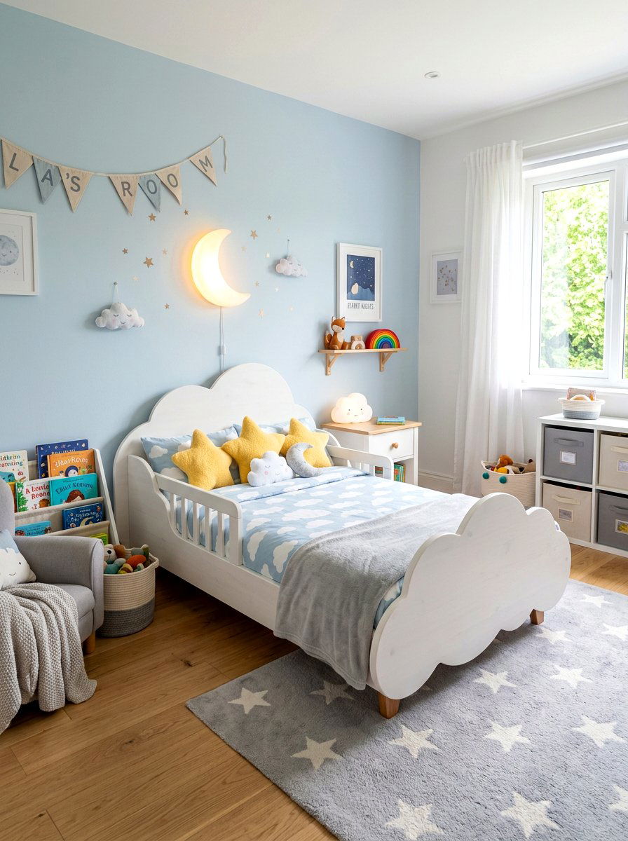 Kids cloud bed room - 30 cloud bed bedroom ideas