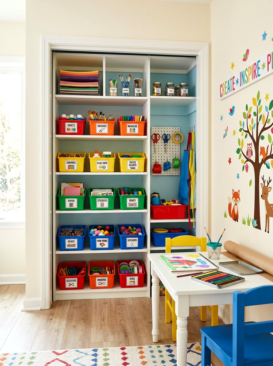 Kids craft closet - 30 craft closet ideas