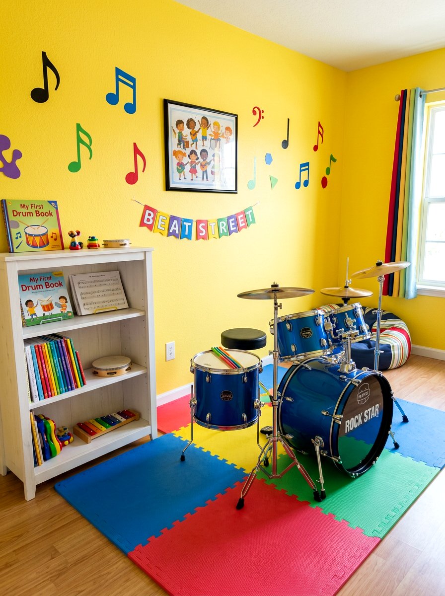 Kids drum room - 30 drum room ideas