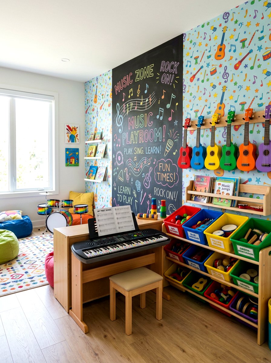 Kids music playroom - 30 music room ideas