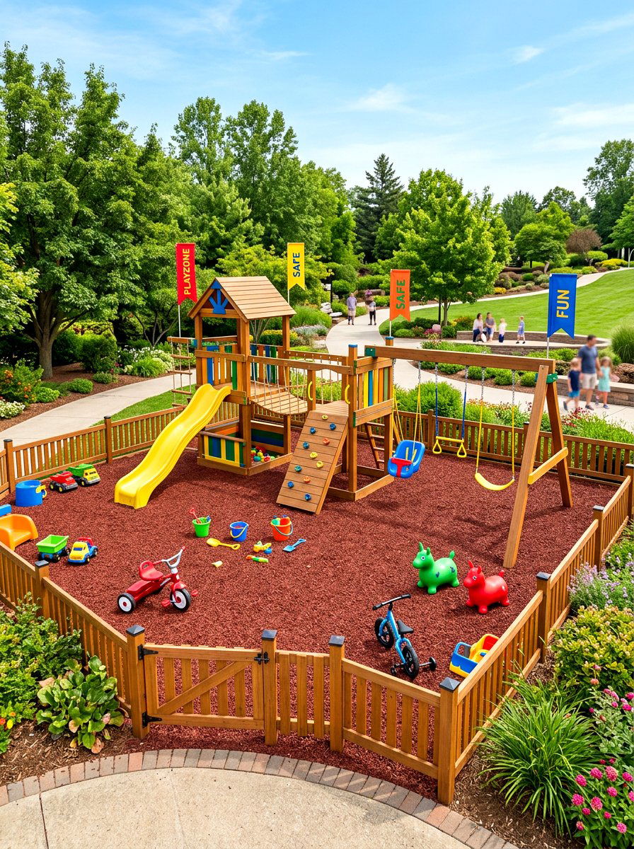 Kids play zone - 30 split level backyard ideas