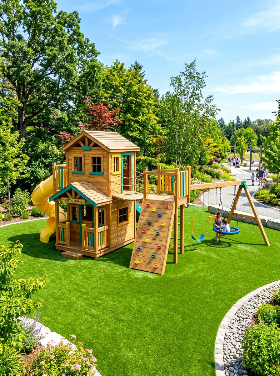 Kids playground area - 30 villa backyard ideas