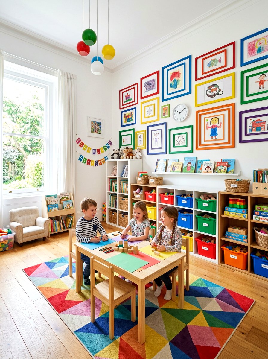 Kids playroom wall molding - 30 picture frame molding ideas