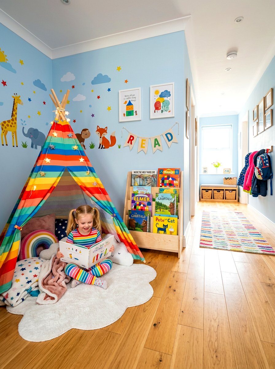 Kids reading nook in hallway - 30 hallway reading nook ideas