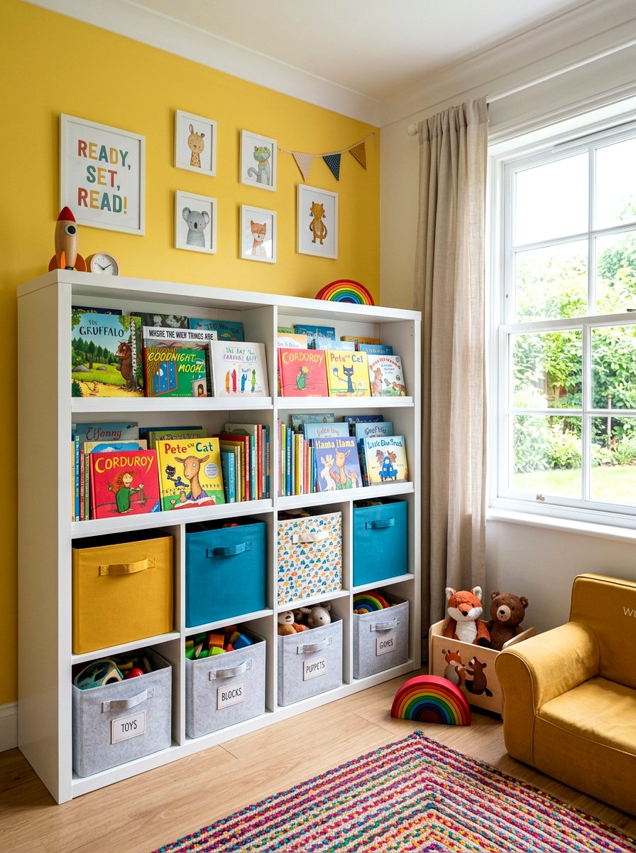 Kids room bookshelf - 30 open cabinet styling ideas