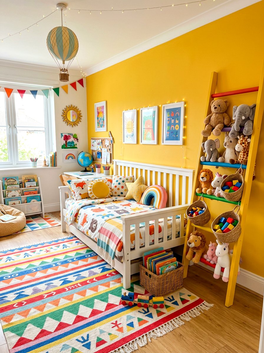 Kids room toy ladder - 30 decorative ladder ideas
