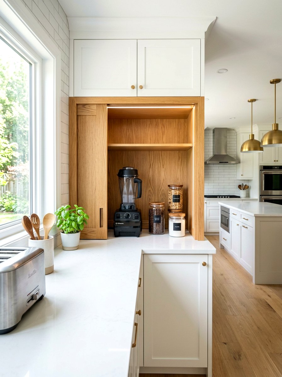 Kitchen Appliance Garage - 30 smoothie nook kitchen ideas