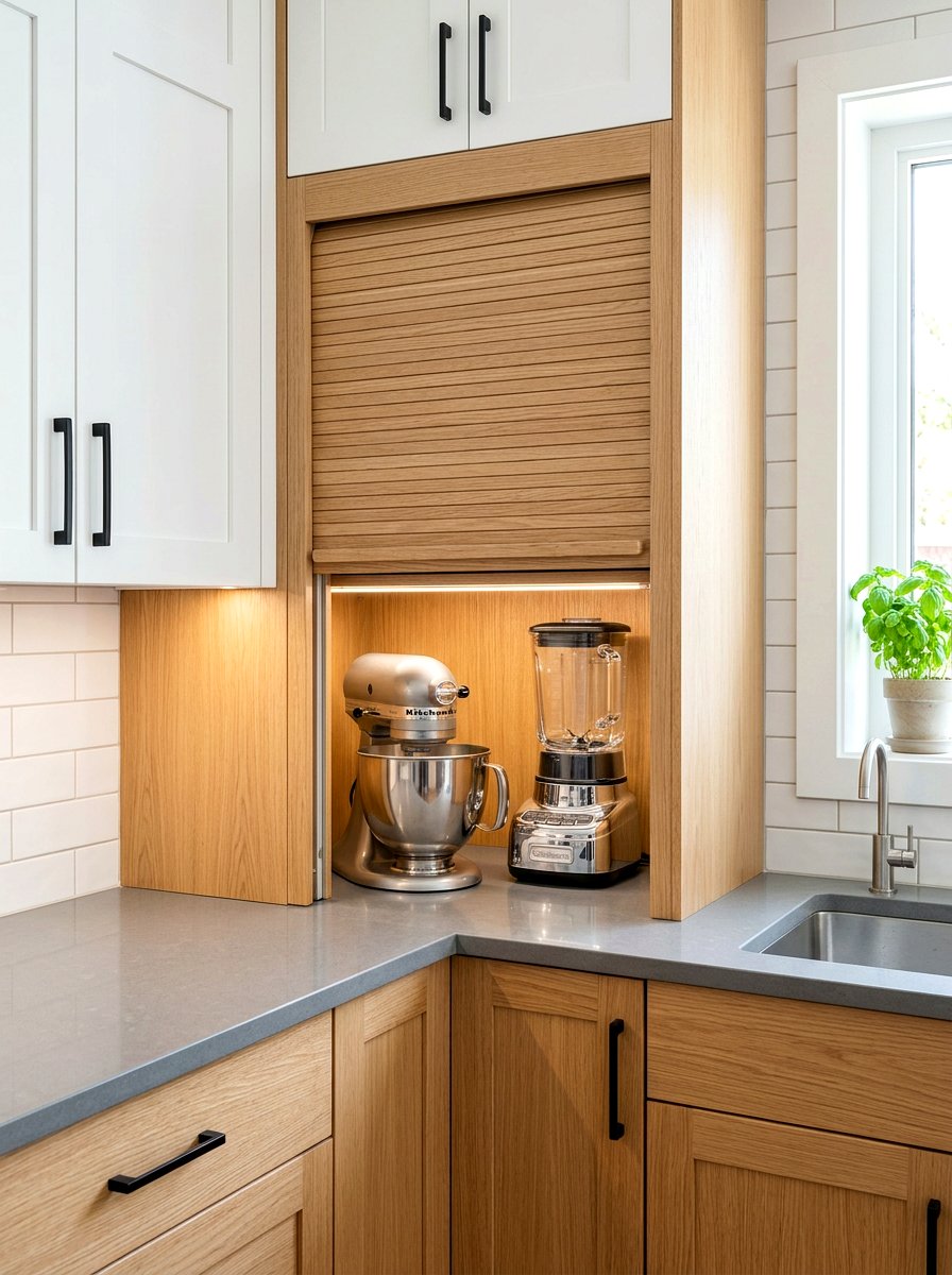 Kitchen Appliance Garage - 30 baking pantry ideas