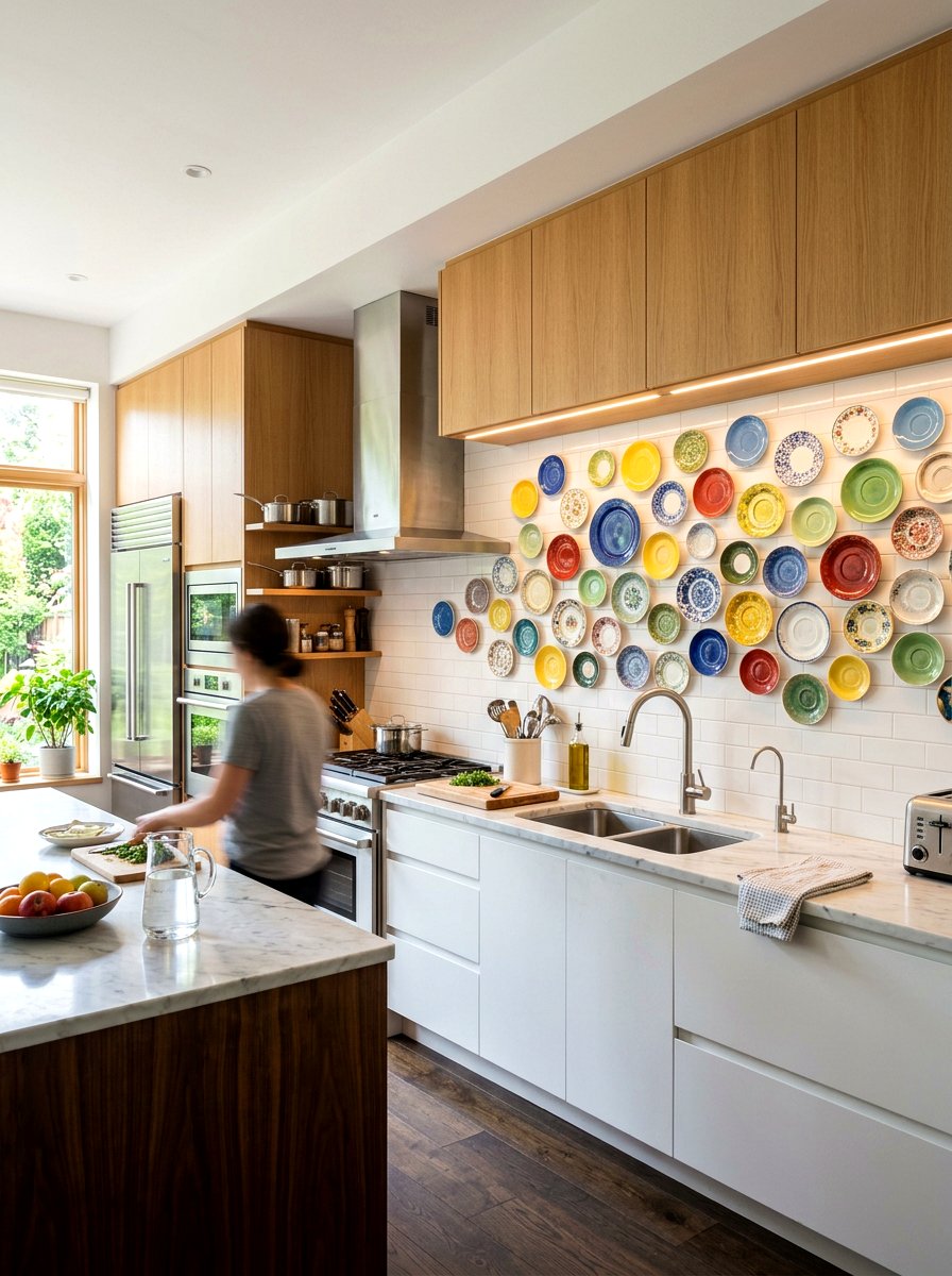 Kitchen Backsplash Plate Wall - 30 plate wall display ideas