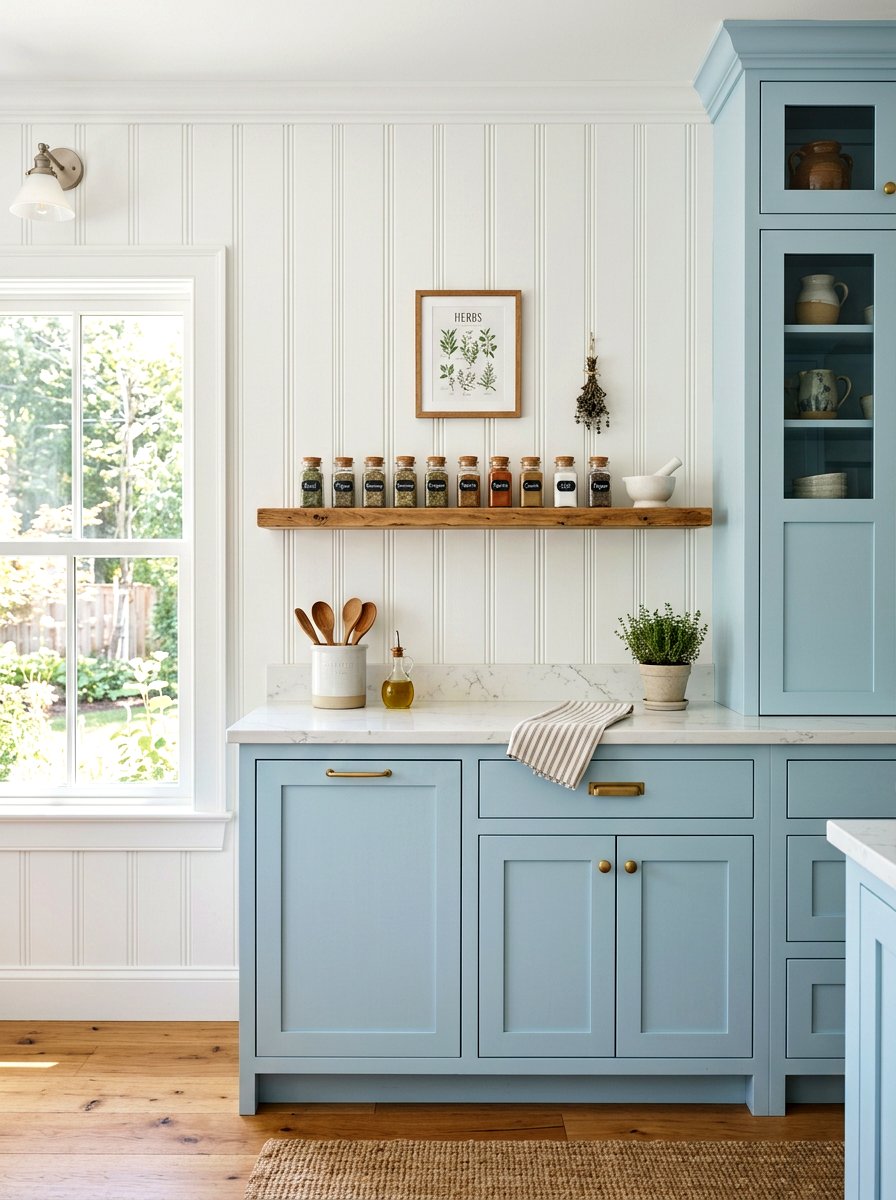 Kitchen Beadboard Wall Paneling - 30 layered kitchen decor ideas